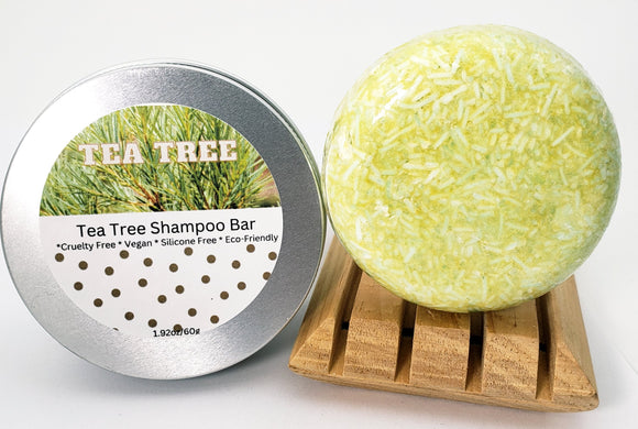 Tea Tree Shampoo Bar Vegan Friendly Handmade Biodegradable . Solid shampoo bars made by WIsconsin soap & candle co out of Wausau Wisconsin Little Bull Falls Soap Works.