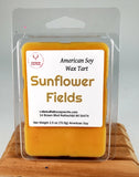 Sunflower Fields wax tart is made with U.S. soy wax by Wisconsin candle company from Central Wisconsin