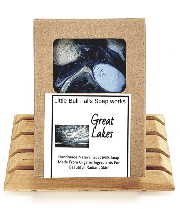 This handcrafted cold processed soap smells fresh & clean & makes a great gift for guys. Great dude soap! Made in central Wisconsin from organic food ingredients by Wisconsin SOap & Candle Company Little Bull Falls Soap Works.