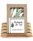 Northwoods Ski Trail Goat Milk Oat meal soap is a crisp blend of winter in the forest. Made with food grade organic ingredients it is very gentle on your skin. Try our natural soap today! Handmade soap gifts.