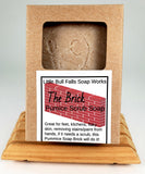 The brick is a strong exfoliating bar soap that is great for gardeners, mechanics, and in the kitchen,  as well for rough dry skin...like your feet!