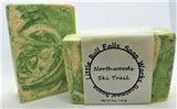 Northwoods Ski Trail goat milk bar soap . Small batch cold process soap from Wisconsin. Pine Scented Soap. Bar soap for men.