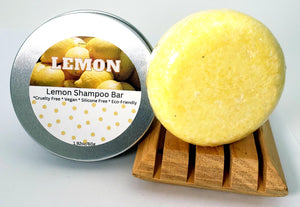 Lemon Shampoo Bar eco friendly shampoo. Solid shampoo bars made by WIsconsin soap & candle co out of Wausau Wisconsin Little Bull Falls Soap Works.