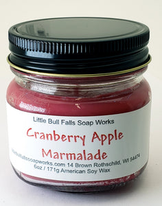 Cranberry Apple Marmalade Soy Wax Mason Jar Candle