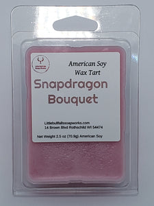 snapdragon bouquet soy wax melt tart hand made