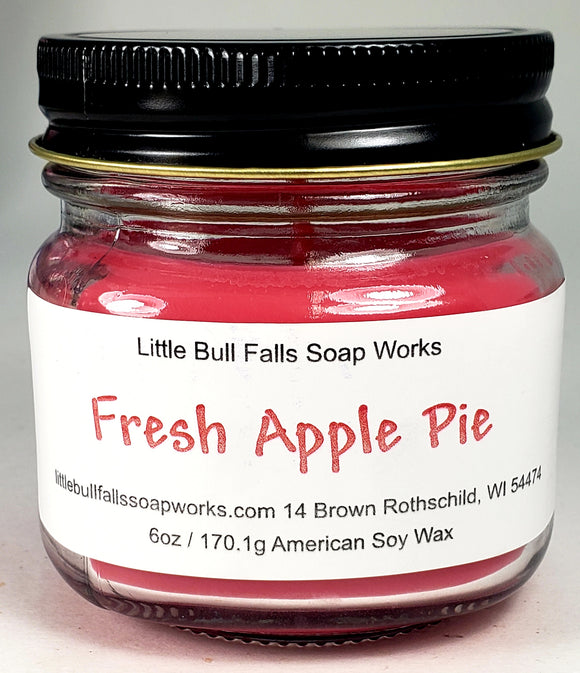 Fresh Apple Pie Soy Wax Farmhouse Mason Jar Candle