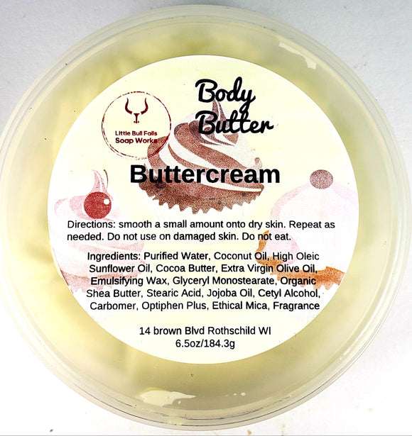 Buttercream body butter smells like a cupcake! Treat your skin to our non-greasy formula today!