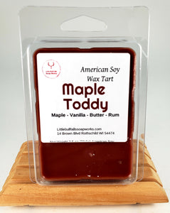 Maple Toddy scented soy wax melt created by Little Bull Falls Soap Works of Wausau Wisconsin 