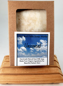 Unscented organic goat milk soap is perfect for people with sensitive skin like like babies,  elderly, and those with allergies and things such as eczema and dermatitis 