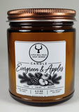 Evergreen and Apple Amber Jar Soy Candle