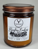 Bonfire Embers Soy Candle – Sweet Smoky Campfire, Fireside & Wood Smoke Candle, 6.5 oz