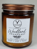 Woodland Cranberry Soy Candle – Cranberry Christmas & Holiday Candle, 6.5 oz