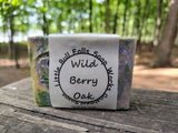 Wild Berry Oak Goat Milk Soap, handmade goat milk soap by Little Bull Falls Soap Works in Wisconsin