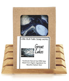 This handcrafted cold processed soap smells fresh & clean & makes a great gift for guys. Great dude soap! Made in central Wisconsin from organic food ingredients by Wisconsin SOap & Candle Company Little Bull Falls Soap Works.