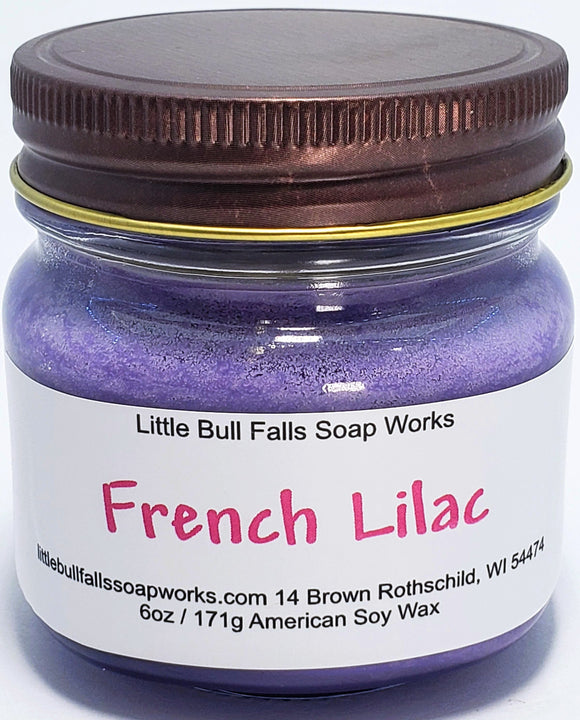 French Lilac Soy Wax Mason Jar Candle