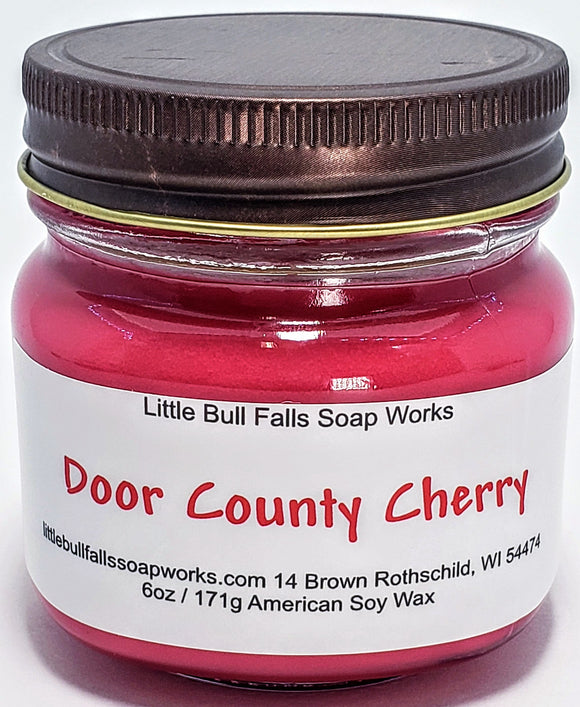 Door County Cherry Soy Wax Mason Jar Candle