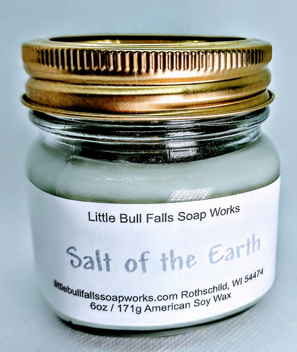 Salt of the Earth Soy Wax Mason Jar Candle