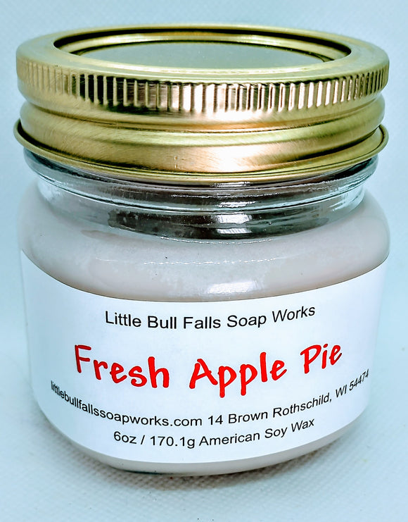 Fresh Apple Pie Soy Wax Farmhouse Mason Jar Candle
