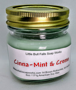 Cinna-Mint Soy Wax Mason Jar Candle