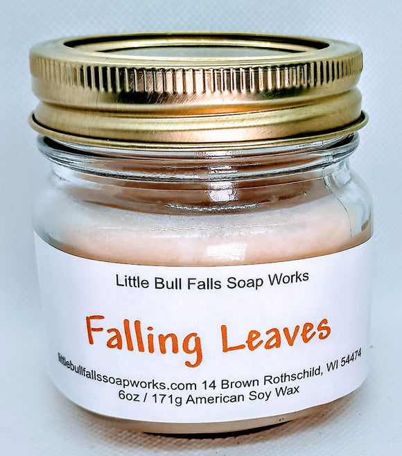 Falling Leaves Soy Wax Mason Jar Candle