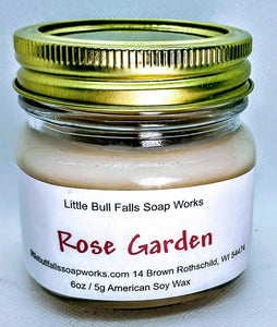 Rose Garden Soy Wax Mason Jar Candle