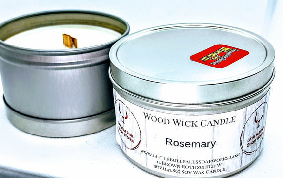Rosemary - Wood Wick Soy Candle