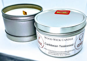 Caribbean Teak - Wood Wick Soy Wax Candle