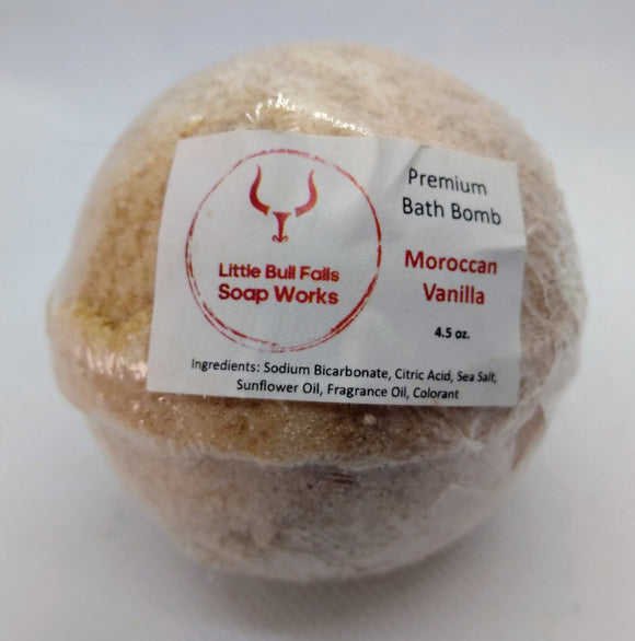 Moroccan vanilla bath bomb. vanilla bath bomb. handmade bath bomb. natural bath bomb