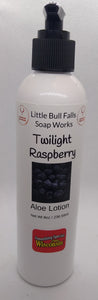 Twilight Raspberry handmade hand & body lotion made by Wisconins soap & candle co Little Bull Falls Soap Works. Black Raspberry Vanilla handmade natural lotion. Proud member of Something Special From Wisconsin.