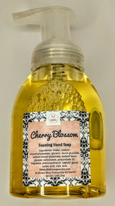Cherry Blossom foaming hand soap made in WIsconsin by Little Bull Falls Soap Works.