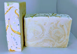 Celebrate natural handmade goat milk soap made by Little Bull Falls Soap Works in Wiscosin from organic ingredients. Bubbly champagne fruit soap. Glitter Soap.