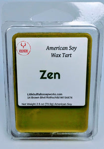 Zen spa soy wax melt handmade. Bamboo green. Calming scent yoga