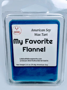 My favorite flannel soy wax melt candle. Great gift for guys. Wax Melts for men. 