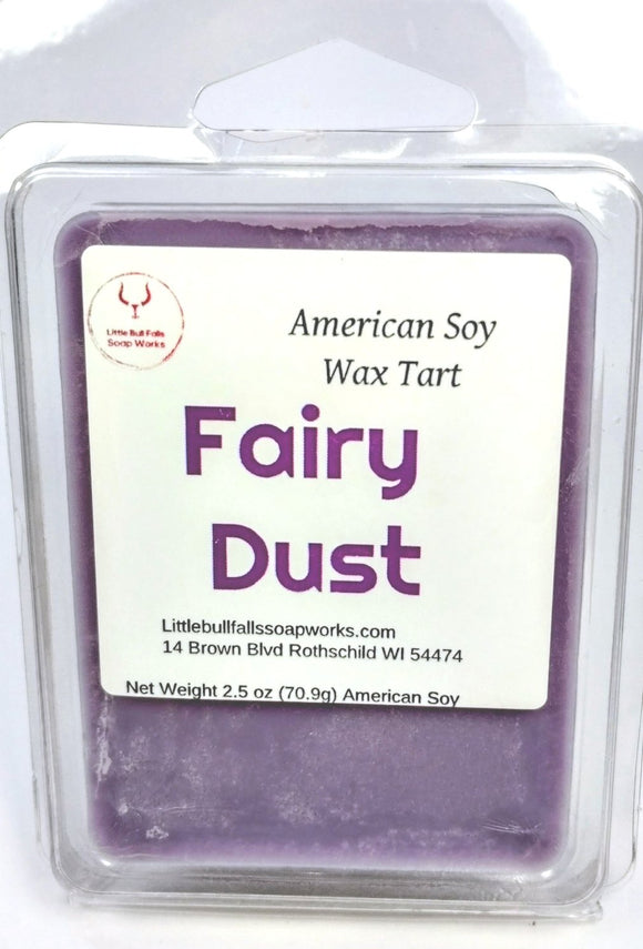 Fairy Dust Wax Melt made in Wisconsin by Little Bull Falls Soap Works. Wholesale wax melts. Unique Wax Melt