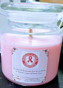 Breast Cancer Awareness Soy Wax Candle Wood Wick